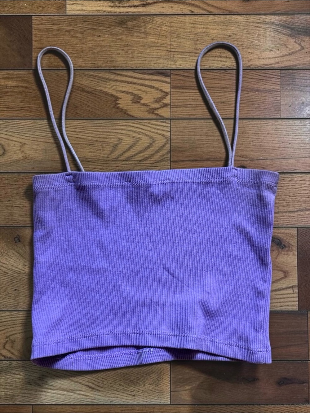PacSun Purple Ribbed Cami Crop Top Size S